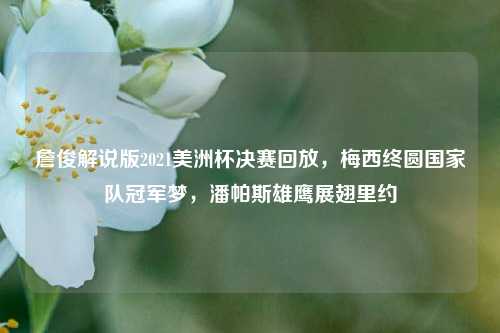詹俊解说版2021美洲杯决赛回放，梅西终圆国家队冠军梦，潘帕斯雄鹰展翅里约
