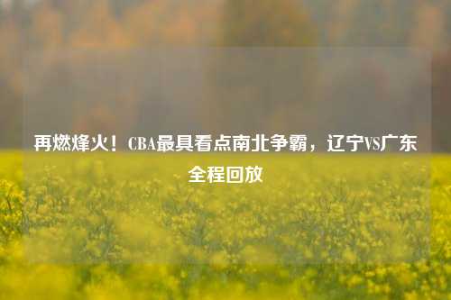 再燃烽火!CBA更具看点南北争霸,辽宁VS广东全程回放