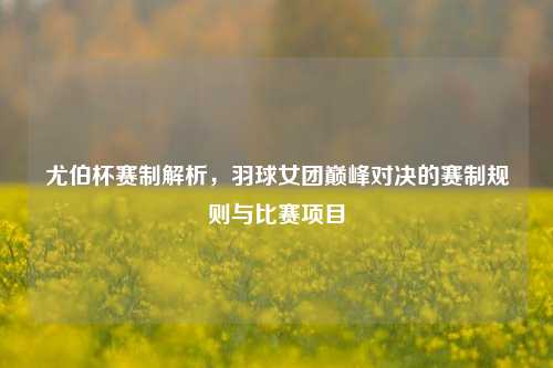 尤伯杯赛制解析，羽球女团巅峰对决的赛制规则与比赛项目