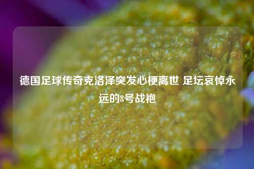 德国足球传奇克洛泽突发心梗离世 足坛哀悼永远的8号战袍