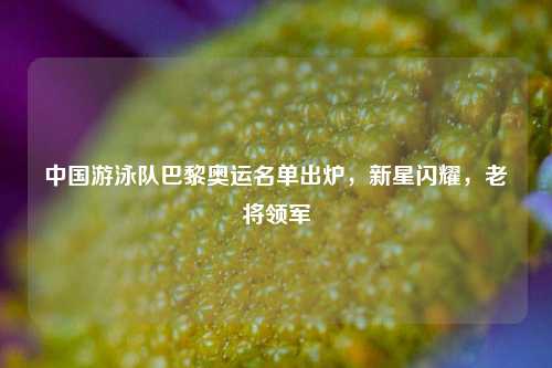 中国游泳队巴黎奥运名单出炉，新星闪耀，老将领军