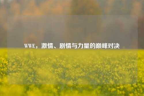 WWE，     、剧情与力量的巅峰对决
