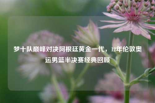 梦十队巅峰对决阿根廷黄金一代，12年伦敦奥运男篮半决赛经典回顾