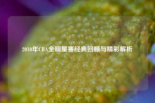 2010年CBA全明星赛经典回顾与精彩解析