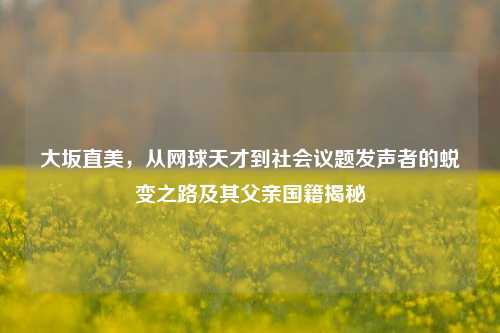 大坂直美，从网球天才到社会议题发声者的蜕变之路及其父亲国籍揭秘