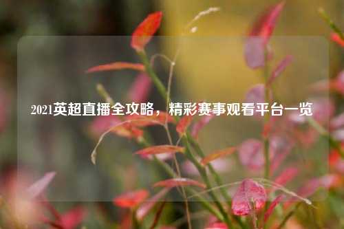 2021英超直播全攻略，精彩赛事观看平台一览