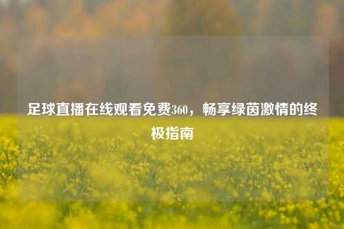 足球直播在线观看免费360，畅享绿茵     的终极指南