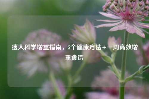 瘦人科学增重指南，5个健康     +一周高效增重食谱