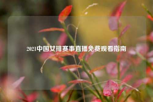 2021中国女排赛事直播免费观看指南