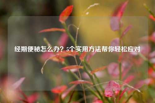 经期便秘怎么办？5个实用     帮你轻松应对