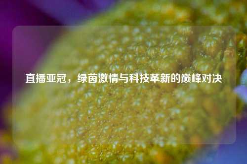 直播亚冠，绿茵     与科技革新的巅峰对决