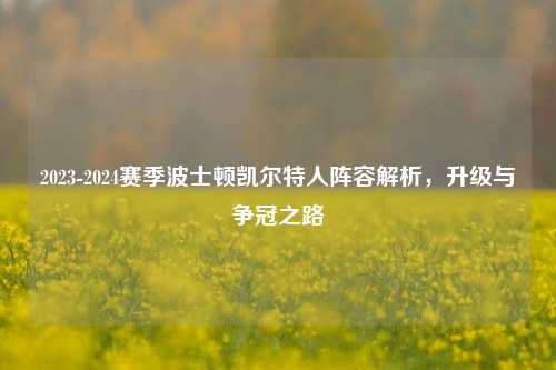2023-2024赛季波士顿凯尔特人阵容解析，升级与争冠之路