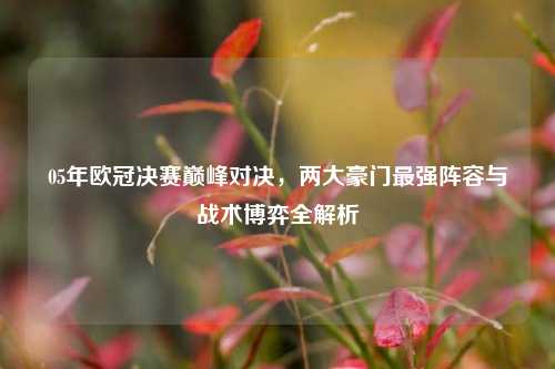 05年欧冠决赛巅峰对决，两大豪门最强阵容与战术博弈全解析