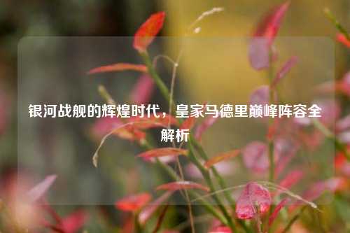 银河战舰的辉煌时代，皇家马德里巅峰阵容全解析