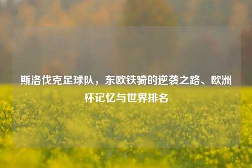 斯洛伐克足球队，东欧铁骑的逆袭之路、欧洲杯记忆与世界排名