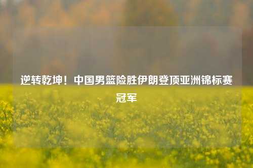 逆转乾坤！中国男篮险胜伊朗登顶亚洲锦标赛冠军