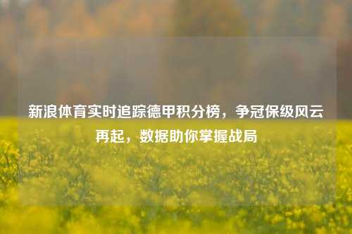 新浪体育实时追踪德甲积分榜，争冠保级风云再起，数据助你掌握战局