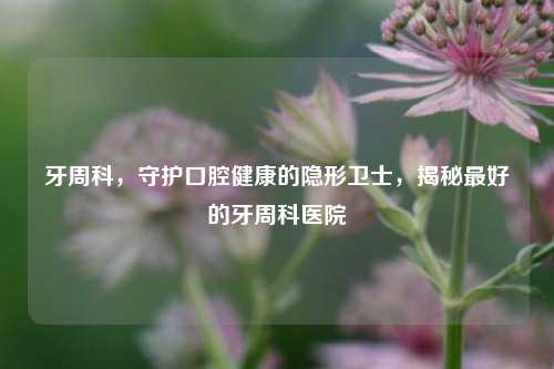 牙周科，守护口腔健康的隐形卫士，揭秘更好的牙周科医院