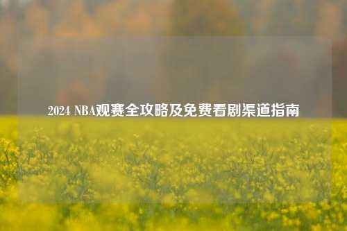 2024 NBA观赛全攻略及免费看剧渠道指南