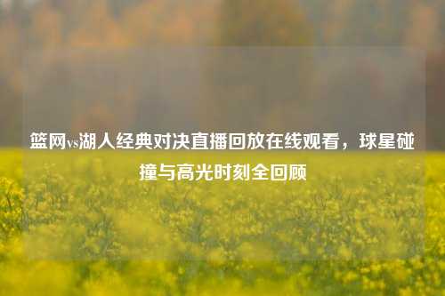 篮网vs湖人经典对决直播回放在线观看，球星碰撞与高光时刻全回顾