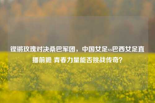 铿锵玫瑰对决桑巴军团，中国女足vs巴西女足直播前瞻 青春力量能否挑战传奇？