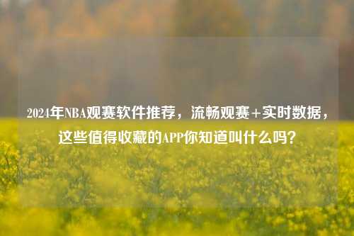 2024年NBA观赛软件推荐，流畅观赛+实时数据，这些值得收藏的APP你知道叫什么吗？