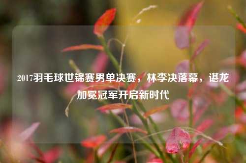 2017羽毛球世锦赛男单决赛，林李决落幕，谌龙加冕冠军开启新时代