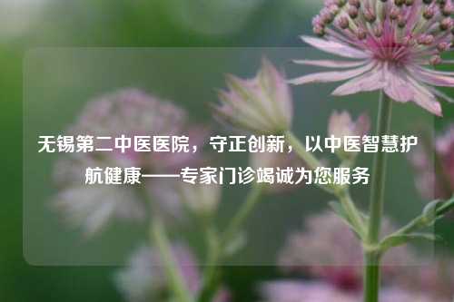 无锡第二中医医院，守正创新，以中医智慧护航健康——专家门诊竭诚为您服务