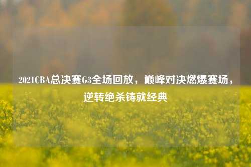 2021CBA总决赛G3全场回放，巅峰对决燃爆赛场，逆转绝杀铸就经典