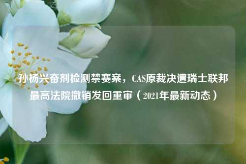 孙杨 检测禁赛案,CAS原裁决遭瑞士联邦更高法院撤销发回重审(2021年最新动态)