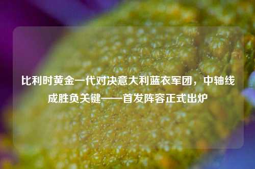 比利时黄金一代对决意大利蓝衣军团,中轴线成胜负关键——首发阵容正式出炉