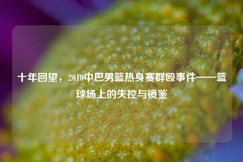 十年回望,2010中巴男篮热身赛群殴事件——篮球场上的失控与镜鉴