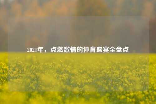 2021年,点燃 的体育盛宴全盘点