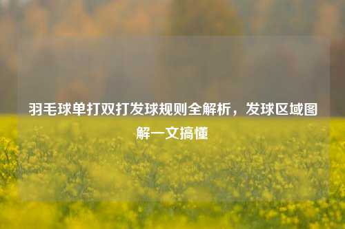 羽毛球单打双打发球规则全解析,发球区域图解一文搞懂