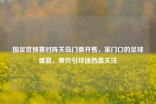 国足世预赛对阵关岛门票开售,家门口的足球盛宴,票价引球迷热血关注