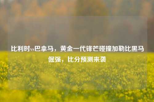 比利时vs巴拿马,黄金一代锋芒碰撞加勒比黑马倔强,比分预测来袭
