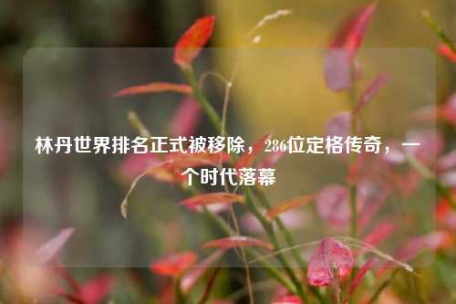林丹世界排名正式被移除,286位定格传奇,一个时代落幕