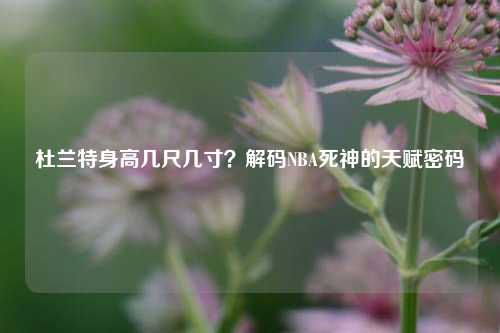 杜兰特身高几尺几寸?解码NBA死神的天赋密码