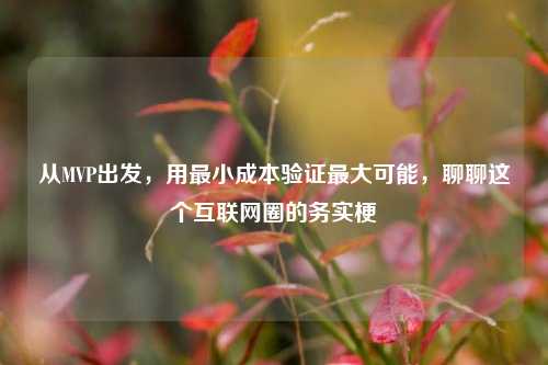 从MVP出发,用最小成本验证更大可能,聊聊这个互联网圈的务实梗