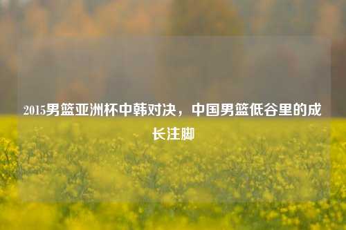 2015男篮亚洲杯中韩对决，中国男篮低谷里的成长注脚