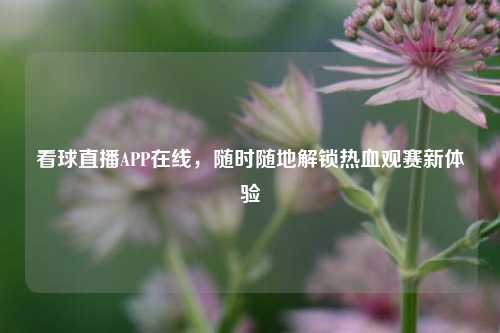 看球直播APP在线,随时随地解锁热血观赛新体验