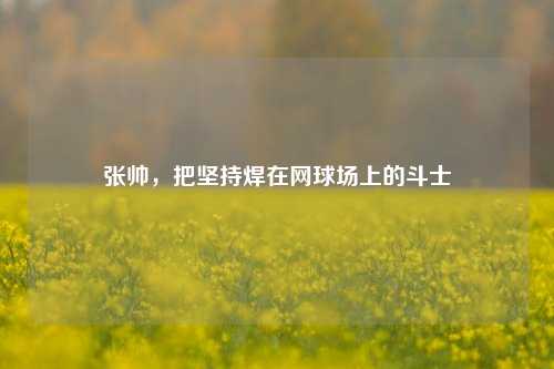张帅,把坚持焊在网球场上的斗士