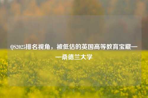 QS2025排名视角,被低估的英国高等教育宝藏——桑德兰大学