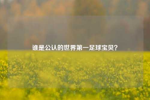 谁是公认的世界之一足球宝贝?