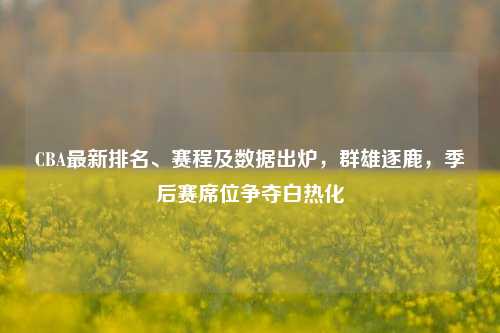 CBA最新排名、赛程及数据出炉,群雄逐鹿,季后赛席位争夺白热化