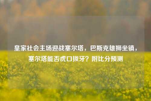 皇家社会主场迎战塞尔塔,巴斯克雄狮坐镇,塞尔塔能否虎口拔牙?附比分预测