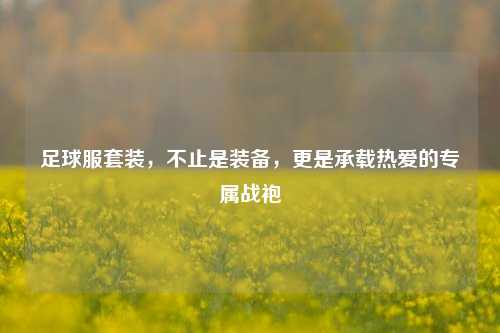 足球服套装,不止是装备,更是承载热爱的专属战袍