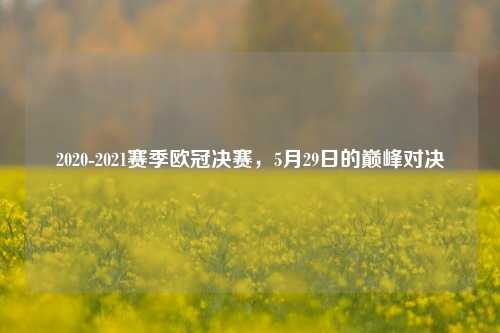 2020-2021赛季欧冠决赛，5月29日的巅峰对决