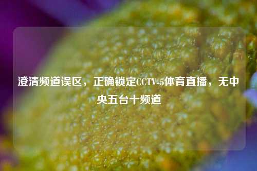 澄清频道误区，正确锁定CCTV-5体育直播，无中央五台十频道
