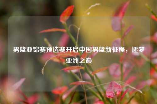 男篮亚锦赛预选赛开启中国男篮新征程，逐梦亚洲之巅